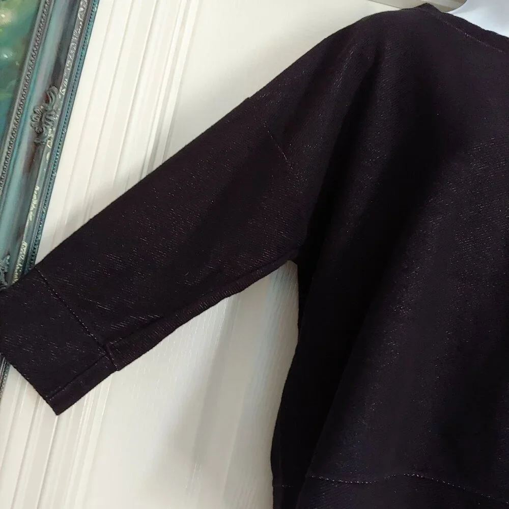 Fresh Produce Black Cotton Sweatshirt  3/4 length M/L - Picture 2 of 12